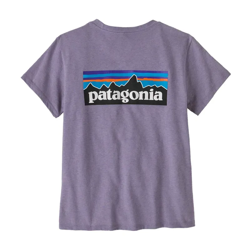Patagonia Womens' P-6 Logo Responsibili-Tee in Concrete Purple