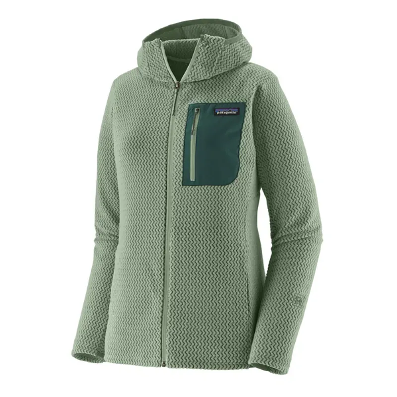 Patagonia Womens R1 Air Fleece Full-Zip Hoody in Ellwood Green