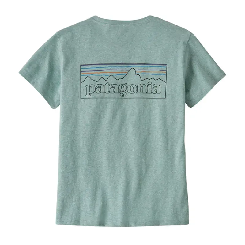 Patagonia Womens P-6 Logo Responsibili-Tee in Outline: Virtually Blue