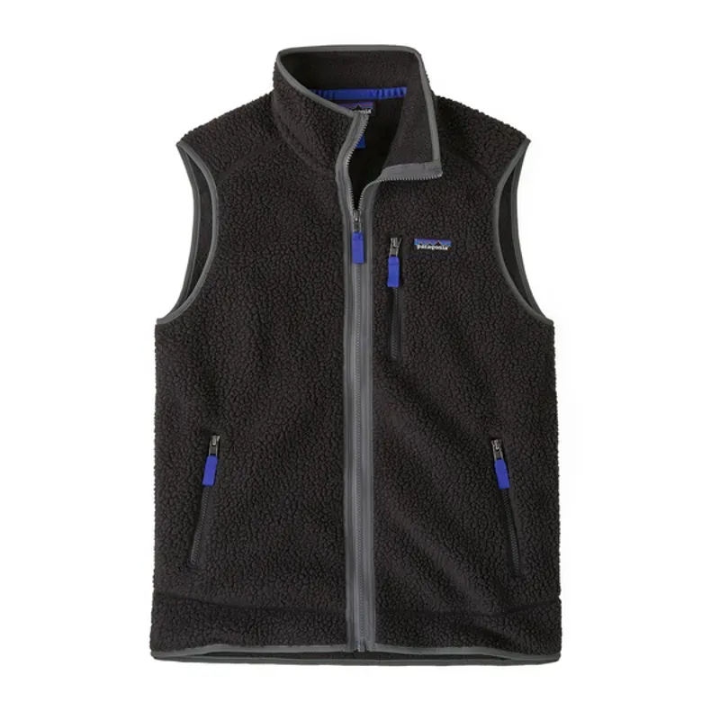 Patagonia Retro Pile Vest in Black w/Forge Grey