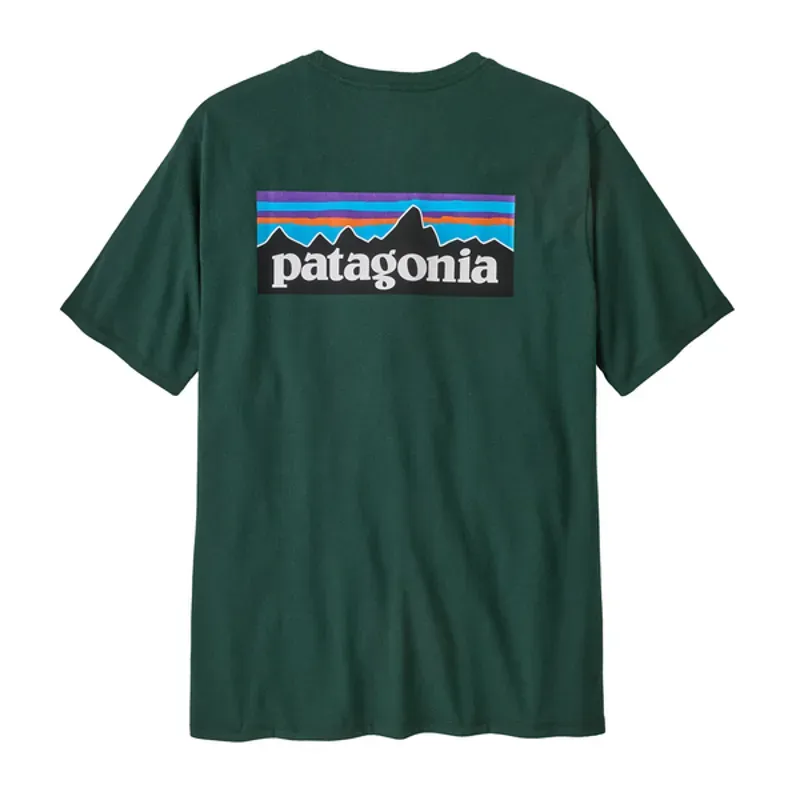 Patagonia Mens P-6 Logo Responsibili-Tee -Cascade Green
