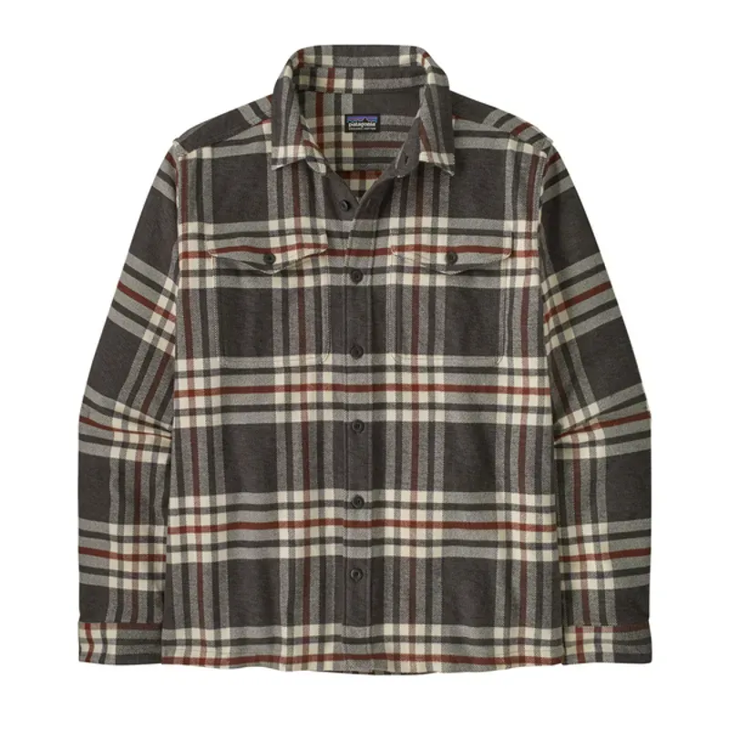 Patagonia Mens  Fjord Flannel Shirt -Catch: Ink Black