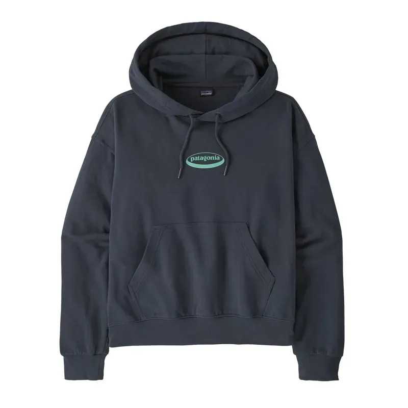 Patagonia Women's 95 Oval Logo Daily Hoody in Smolder Blue: Moon Tripper