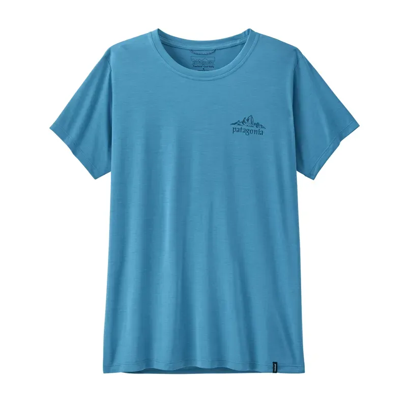 Patagonia Women's Capilene Cool Daily Shirt in Cloud Crag: Light Shore Blue X-Dye