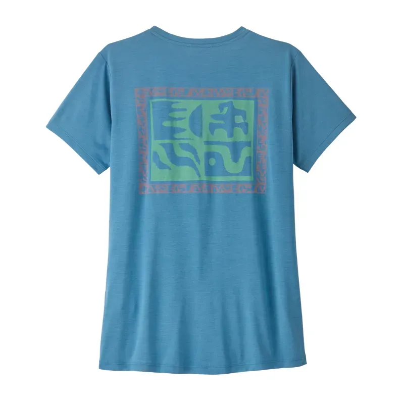 Patagonia Women's Capilene Cool Daily Shirt in Mother Rays: Light Shore Blue