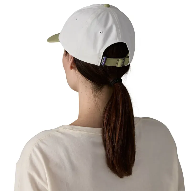 Patagonia Fitz Roy Icon Trad Cap in Text Logo: Birch White w/Gumtree Green-2