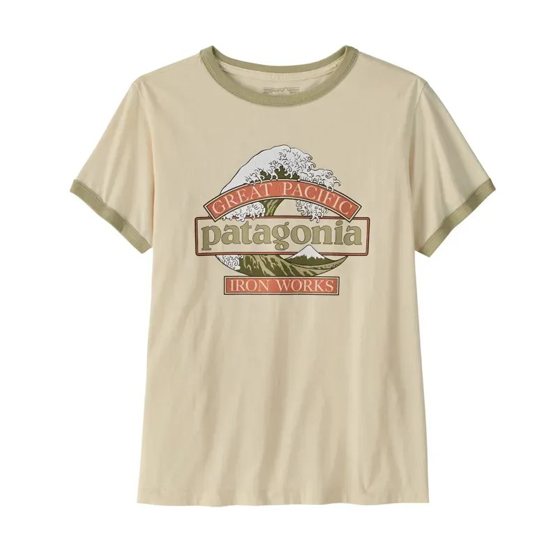 Patagonia Women's Great Waves Ringer Tee in Undyed Natural