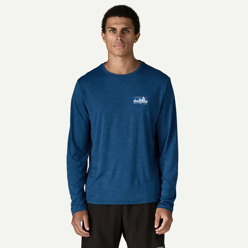 Patagonia Long-Sleeved Capilene Cool Daily '73 Skyline Tee in Clement Blue - Light Clement Blue X-Dye-1