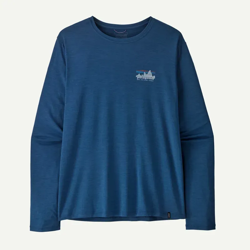 Patagonia Long-Sleeved Capilene Cool Daily '73 Skyline Tee in Clement Blue - Light Clement Blue X-Dye-5