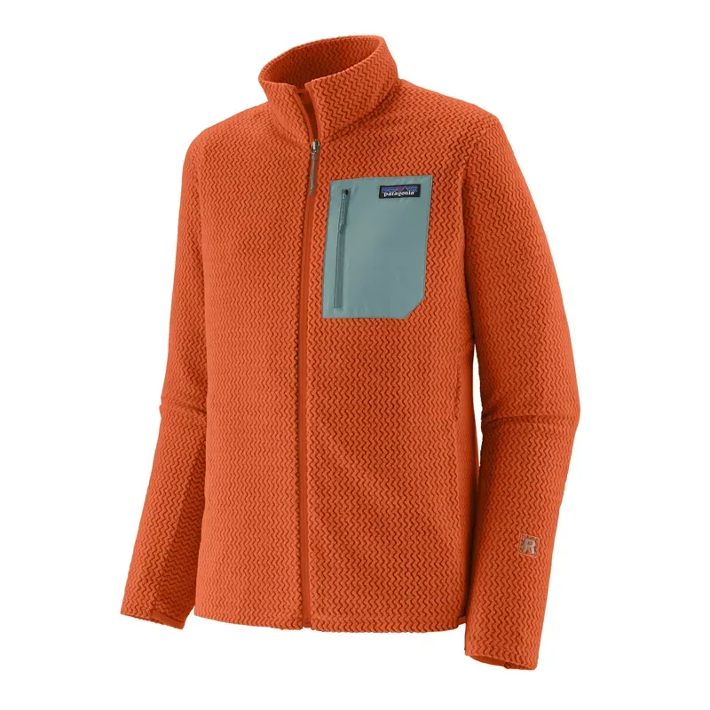 Patagonia Men's R1 Air Fleece Jacket in Coal Orange