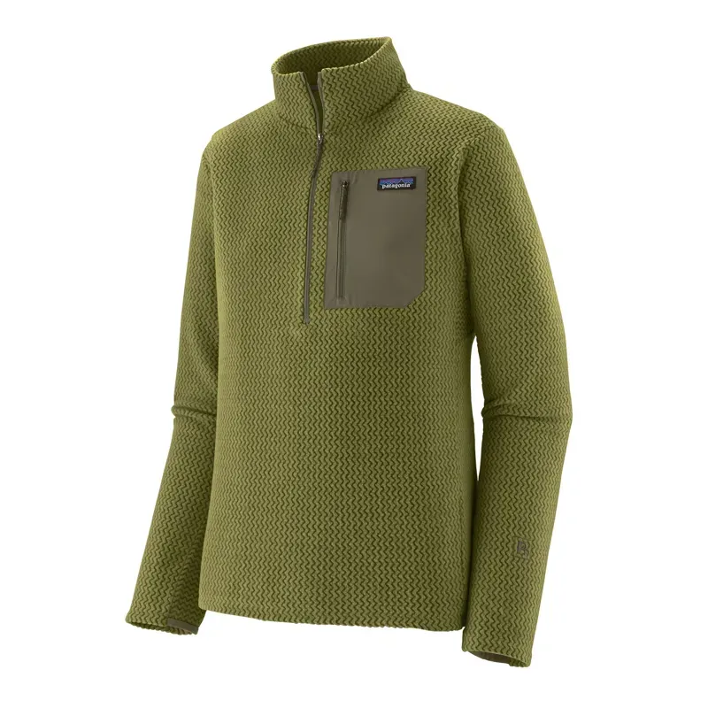 Patagonia Men's R1 Air Zip-Neck Fleece in Caper Green