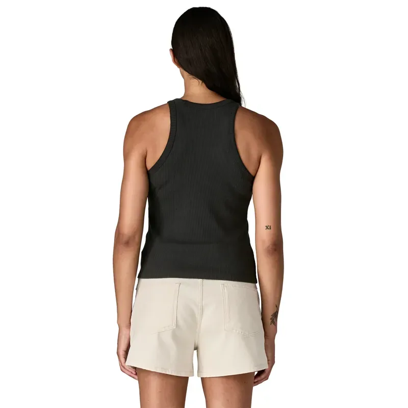 Patagonia Women's Rib Knit Tank Top in Black-2