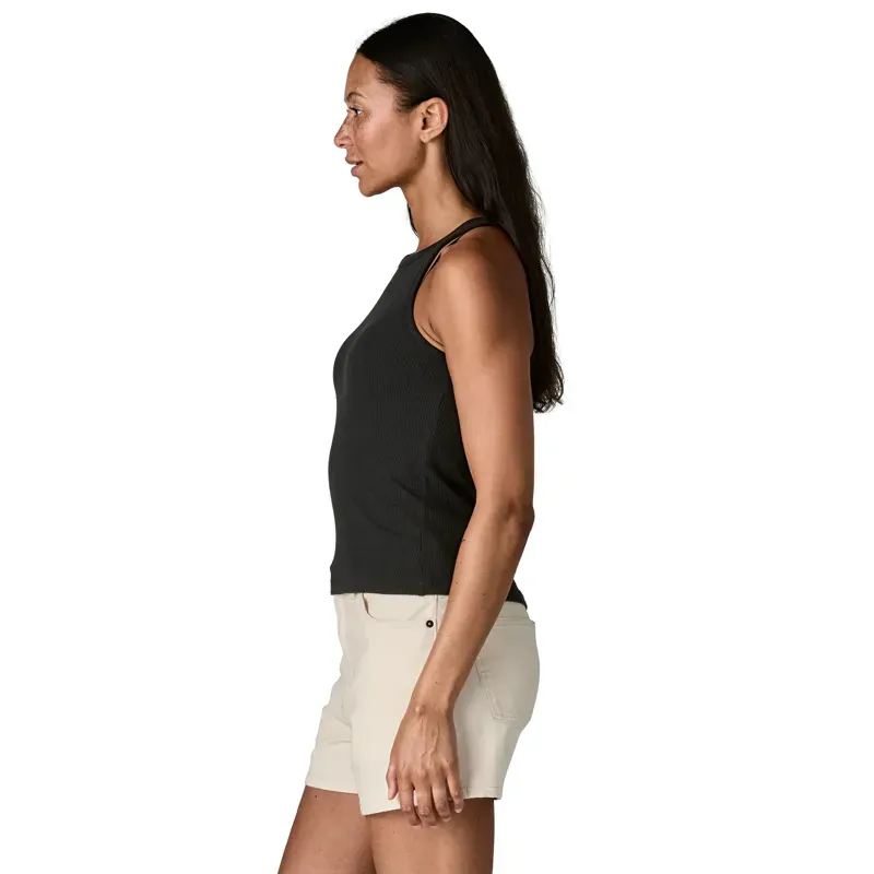 Patagonia Women's Rib Knit Tank Top in Black-4
