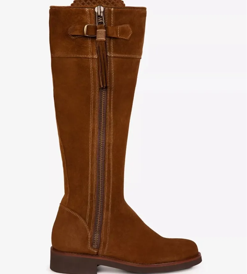 Penelope Chilvers Womens Artisan Tassel Suede Boot Peat