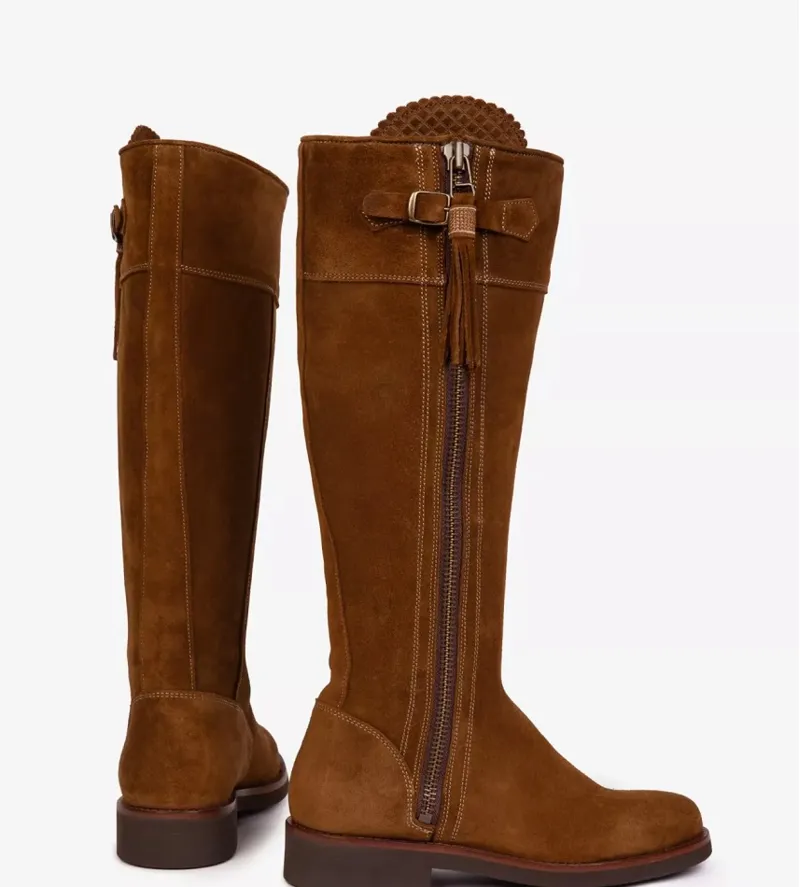 Penelope Chilvers Womens Artisan Tassel Suede Boot Peat-2