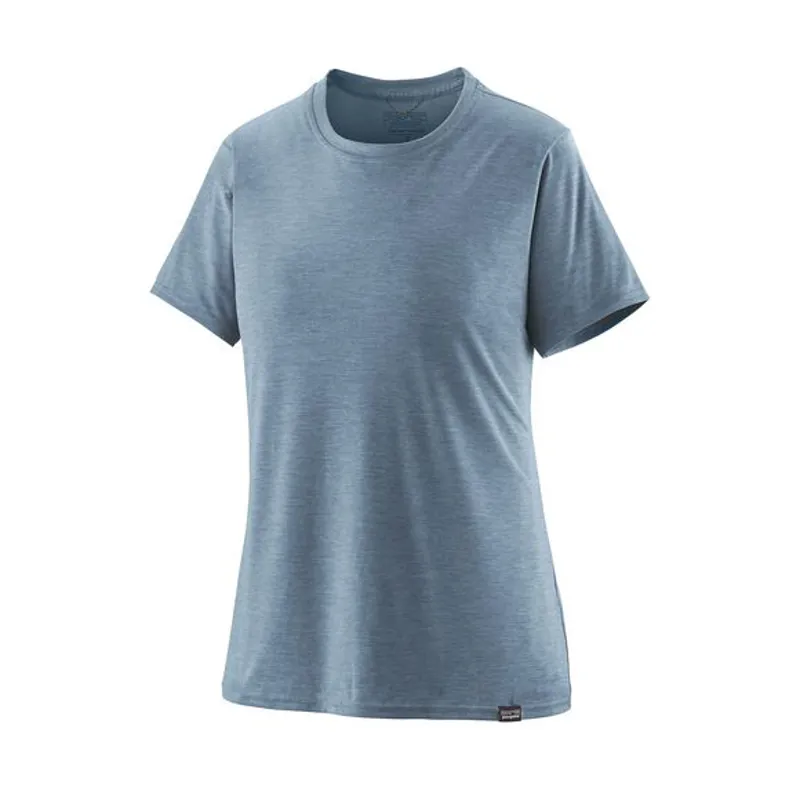 Patagonia Womens' Capilene Cool Daily Shirt in Steam Blue - Light Plume Grey X-Dye