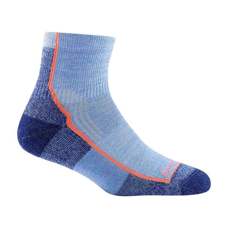 Darn Tough Womens Hiker 1/4 Midweight Hiking Sock in Dusk Denim