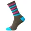 Horizon Mens Bamboo Sock Size 8/12 Charcoal Olive/Turquoise