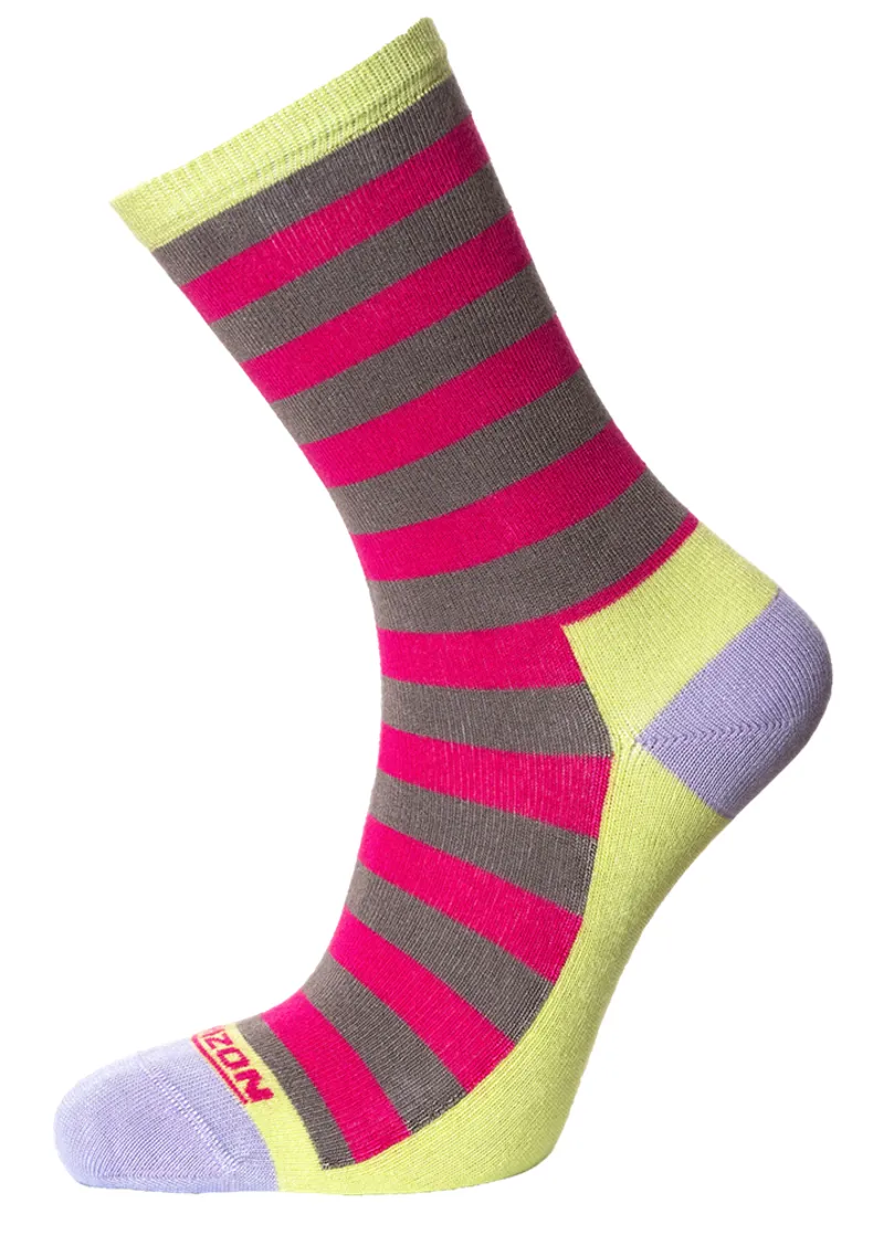 Horizon Womens Bamboo Sock Size 4-7 Fuchsia/Lime