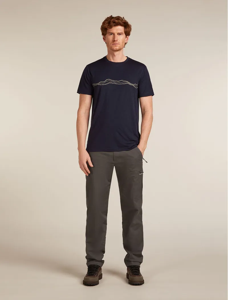 Icebreaker Men's Merino 150 Tech Lite Short Sleeve T-Shirt Mountain Pulse Midnight Navy-2