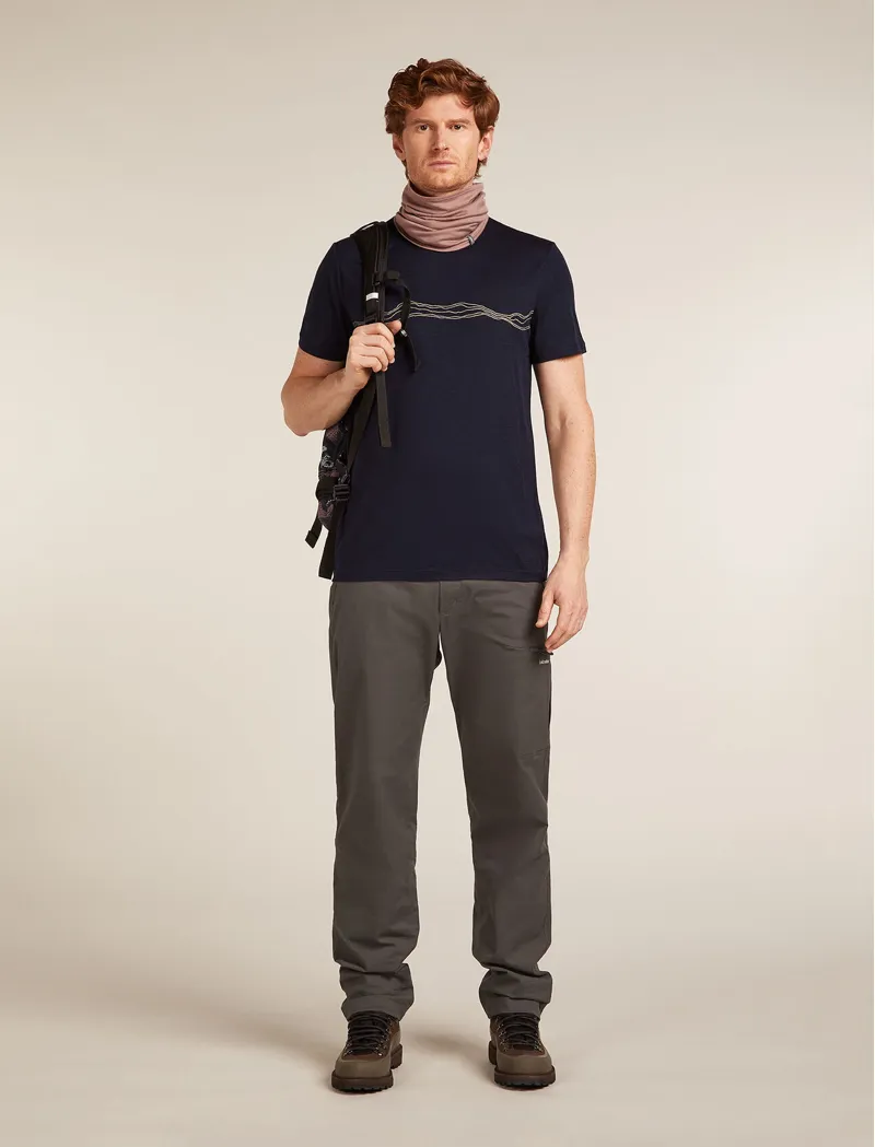 Icebreaker Men's Merino 150 Tech Lite Short Sleeve T-Shirt Mountain Pulse Midnight Navy-3