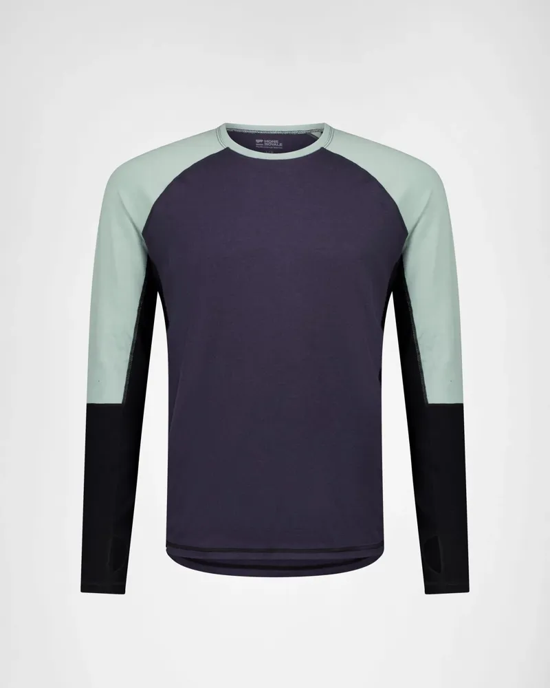 Mons Royale Men's Olympus Long Sleeve Dew / 9 Iron / Black-2