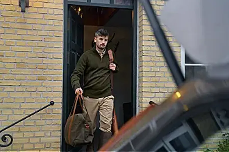 Harkila M's Vincent merino half zip pullover Rosin