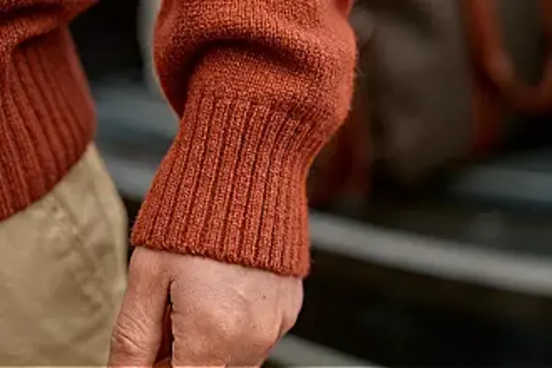 Harklia M's Vincent merino half zip pullover Bombay brown-2