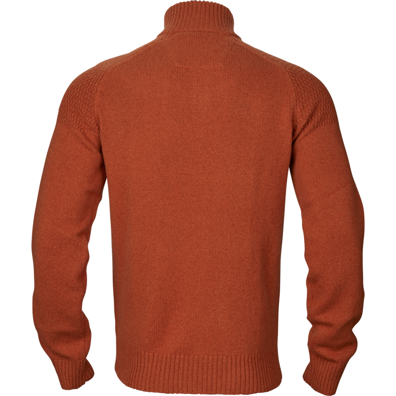 Harklia M's Vincent merino half zip pullover Bombay brown-1