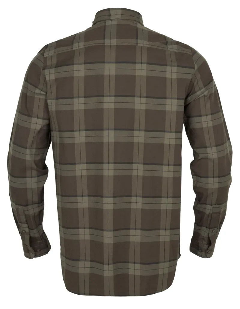 Harkila Fjell L/S shirt - Green Check-1