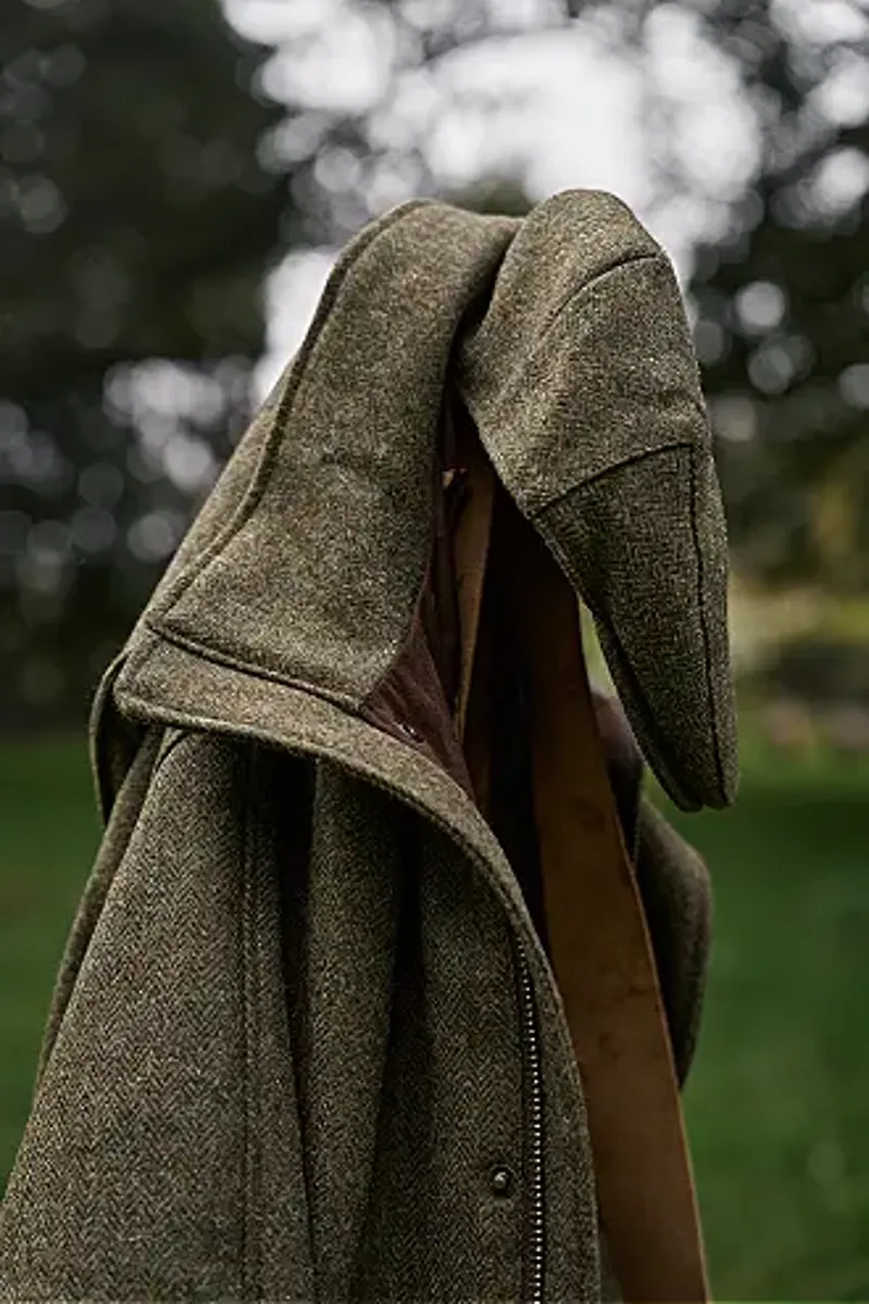 Harkila Men's Kenmore flat cap - Forest green/Herringbone-1