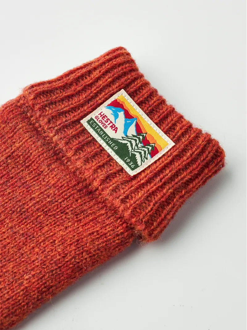 Hestra Raggwool Mitt Brick Red-2