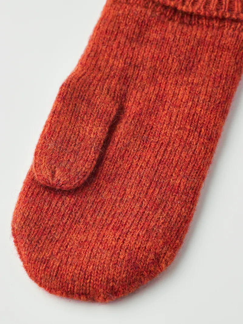 Hestra Raggwool Mitt Brick Red-1