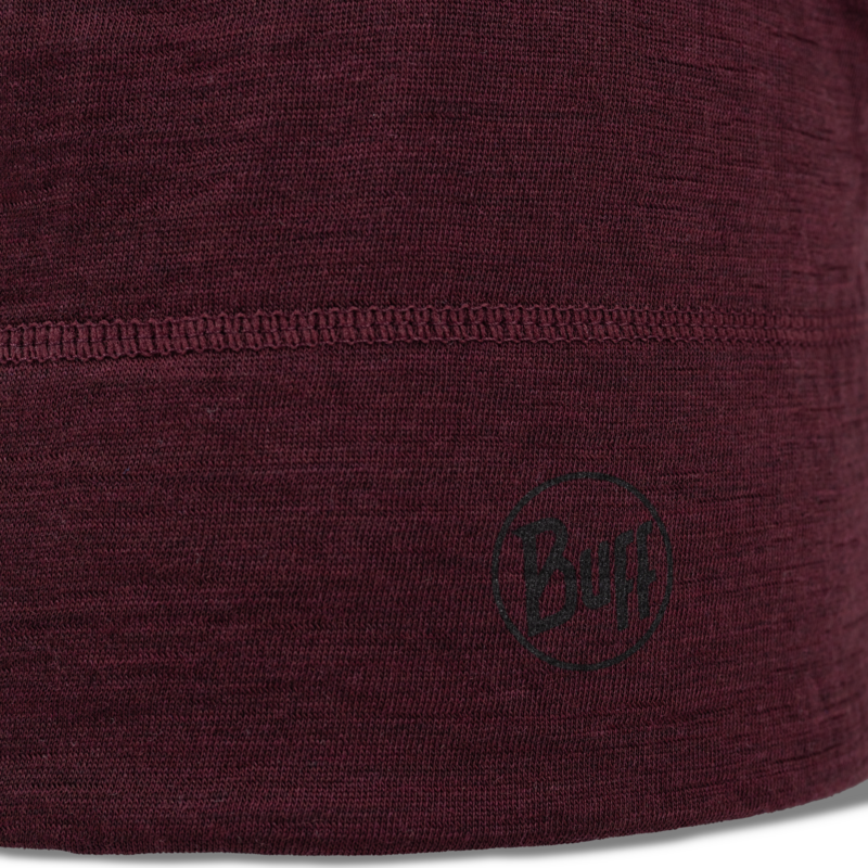 Buff Lightweight Merino Wool Hat Solid Garnet-3