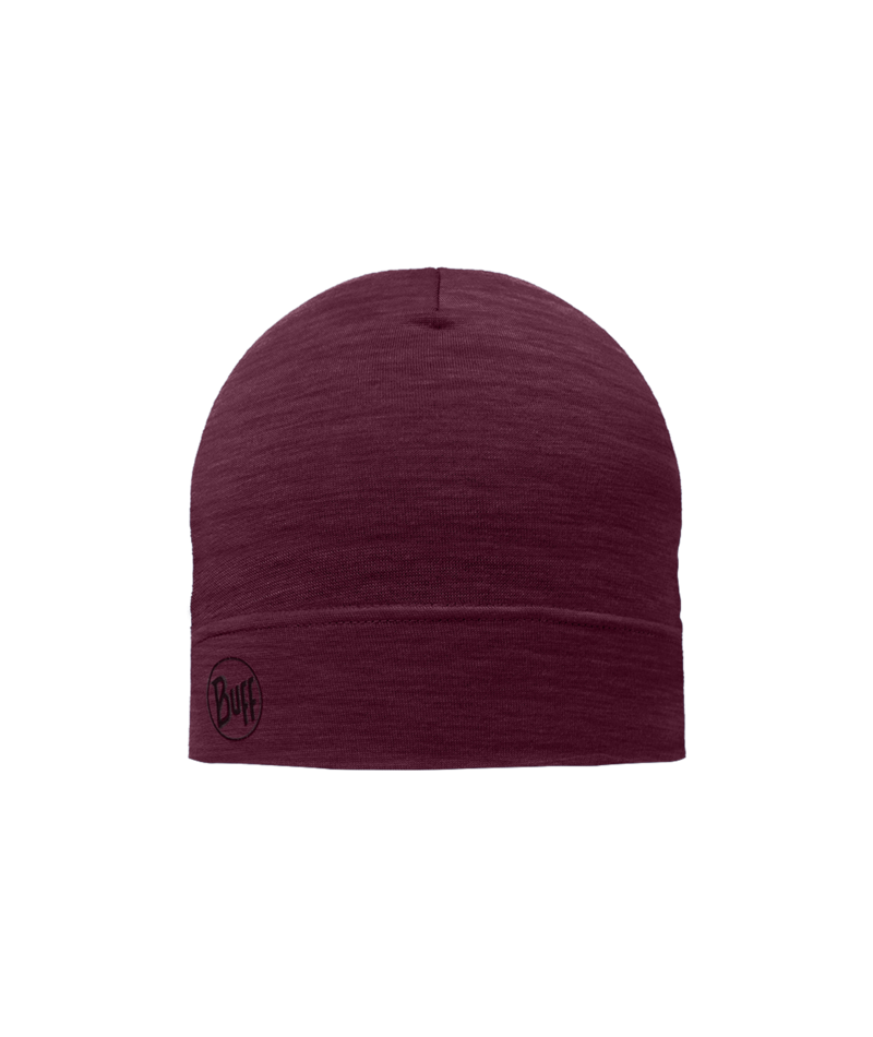 Buff Lightweight Merino Wool Hat Solid Garnet