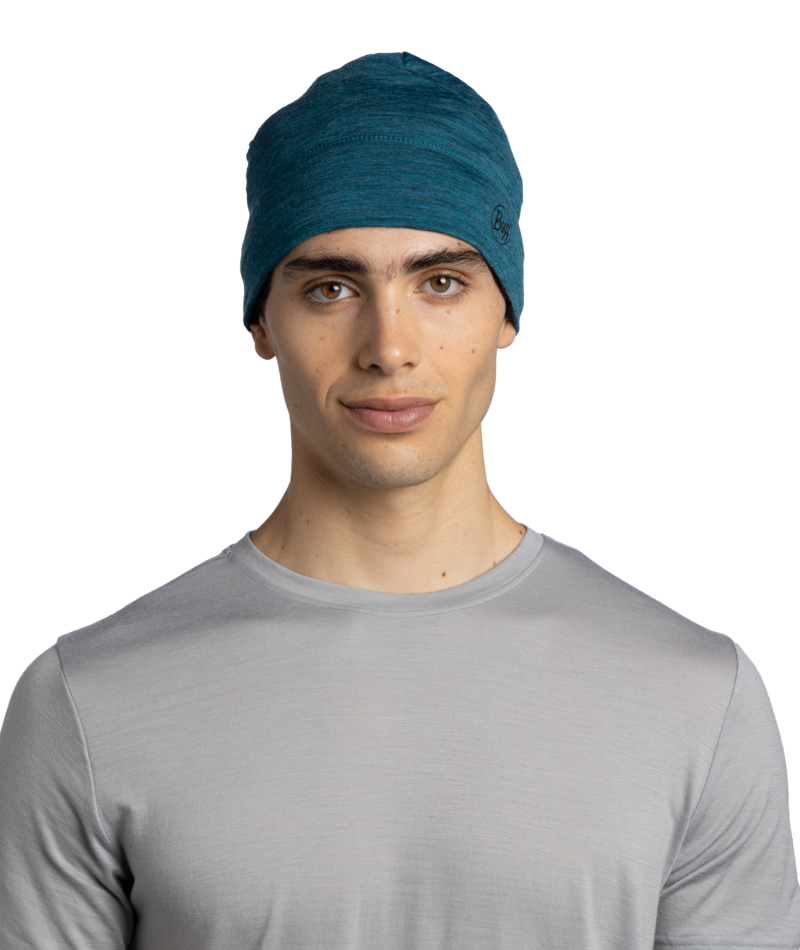 Buff Lightweight Merino Wool Hat Solid Teal-2