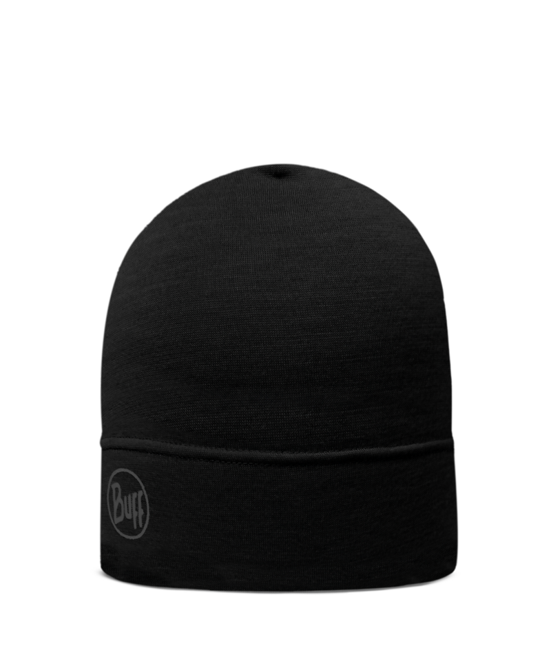 BUfff Merino Lightweight Beanie Solid Black
