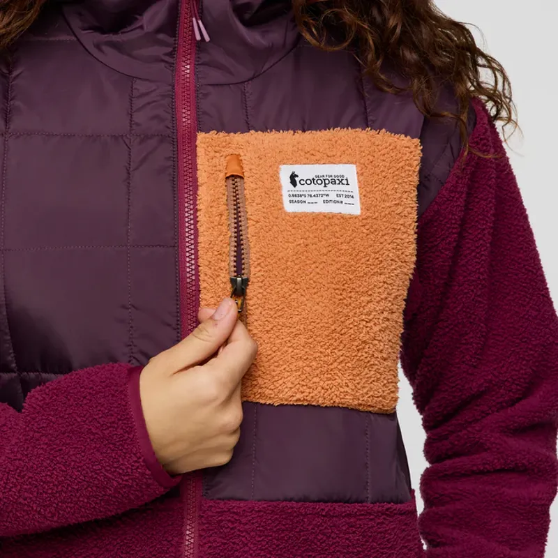 Cotopaxi Women's Trico Hybrid Hooded Jacket Blackberry and Jam-3