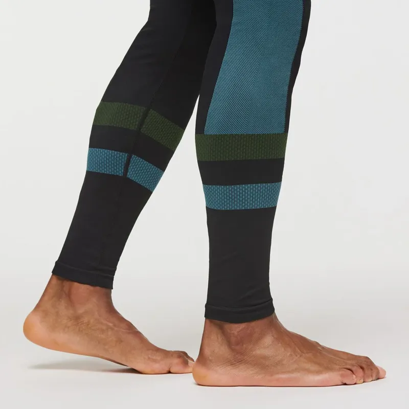 Cotopaxi Men's Debajo Seamless Baselayer Tight Black Stripes-5