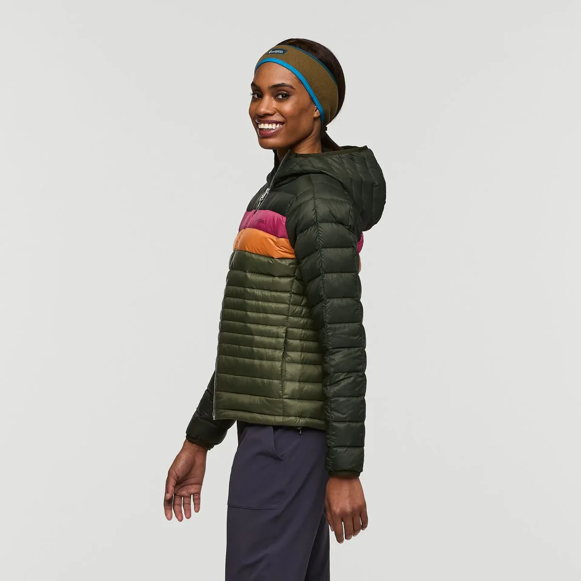 Cotopaxi Women s Fuego Down Hooded Jacket Woods and Fatigue