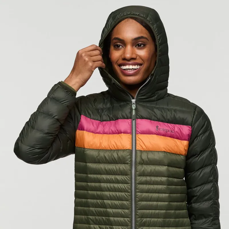 Cotopaxi Women's Fuego Down Hooded Jacket Woods and Fatigue-5