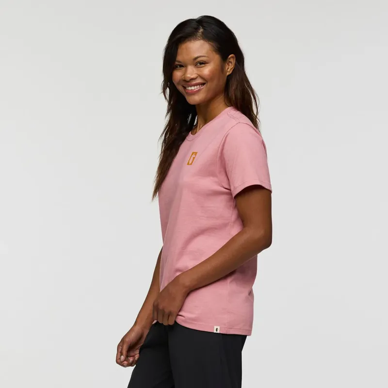 Cotopaxi Women's Gear For Good Stripes T-Shirt Rose-3