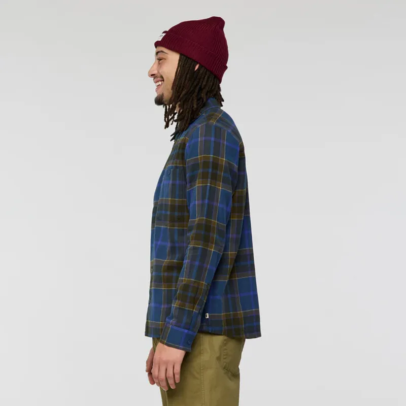 Cotopaxi Men's Quedo Flannel Shirt Deep Sea Plaid-1
