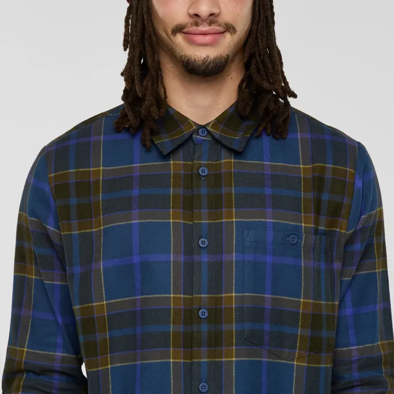 Cotopaxi Men's Quedo Flannel Shirt Deep Sea Plaid-3