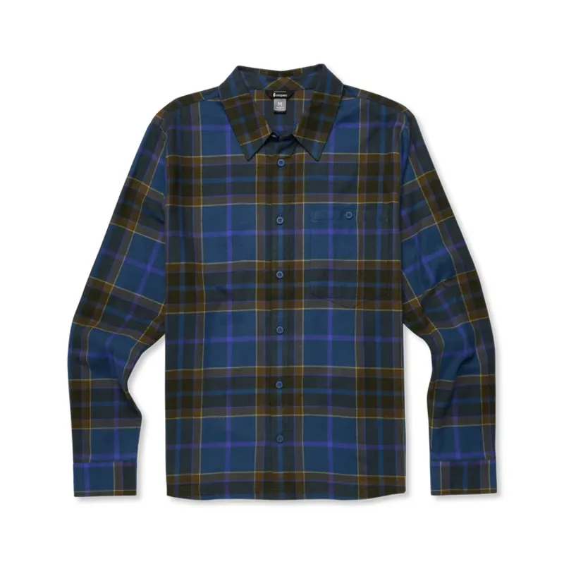 Cotopaxi Men's Quedo Flannel Shirt Deep Sea Plaid-5