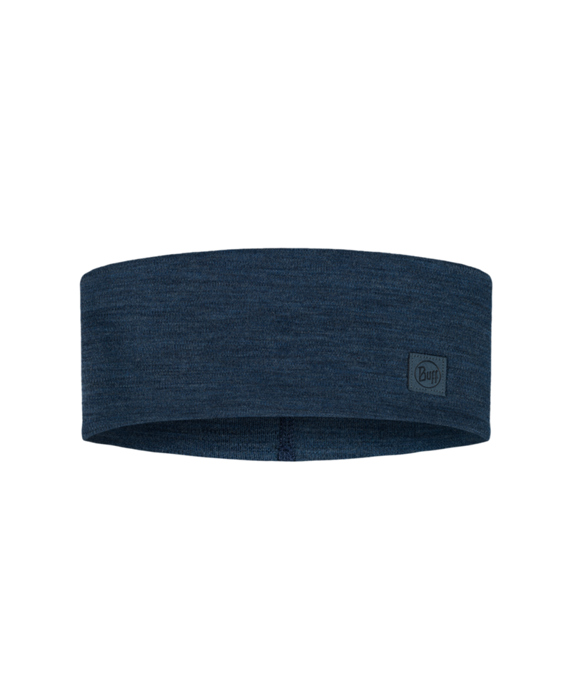 Buff Merino Wide Headband Solid Night Blue