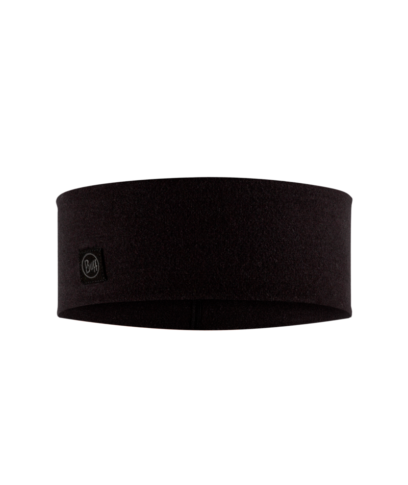 Buff Merino Wide Headband Solid Black