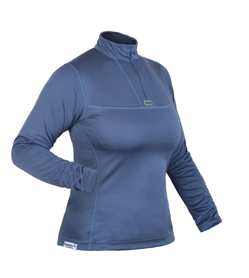 Paramo Women's Cambia Zip Neck Top Indigo