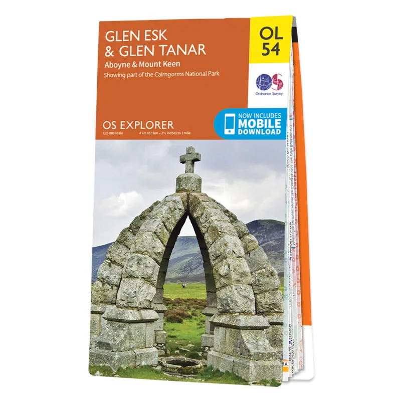 Ordnance Survey Explorer OL54 Glen Esk and Glen Tanar