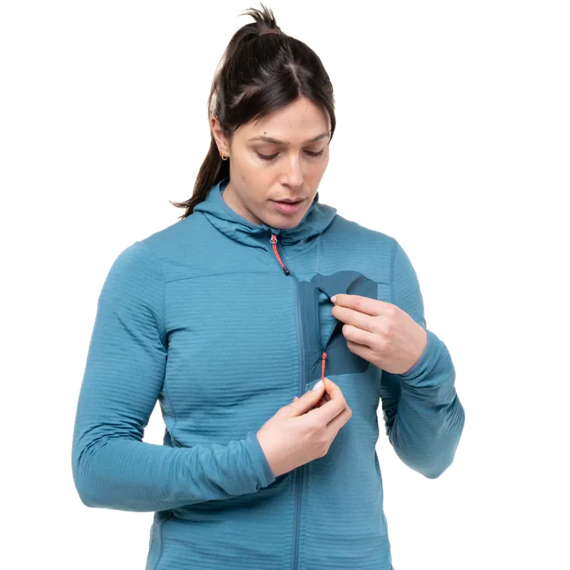 Mountain Equipment Women's Lumiko Hooded Jacket - Stellar/Majolica-3